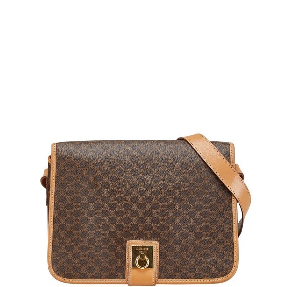 Celine Leather Shoulder Bag s Brown Macadam - Picture 1 of 10